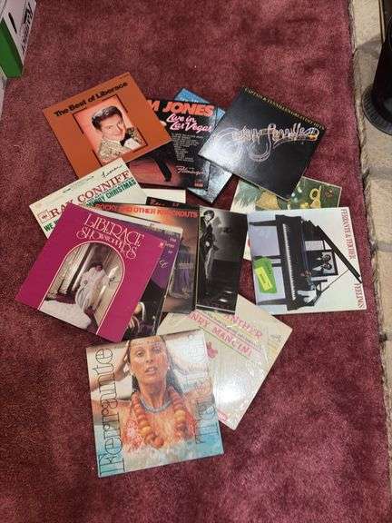 Vinyls include Barry Manilow, Tom Jones, Liberace, etc image