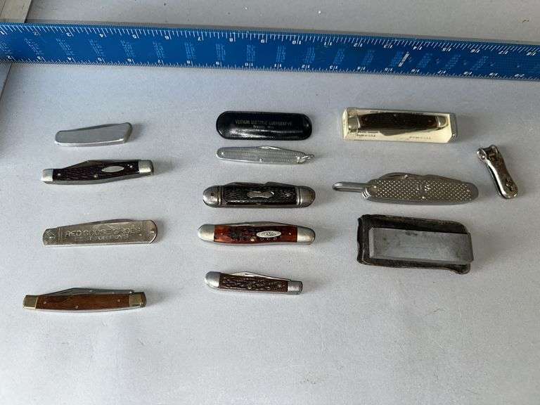 Pocket knives include Schrader, Case and others image