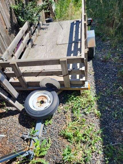 1995 NuWay Trailer, VIN #415KD0817SH 709818, 92x45, think 1â…ž ball, tires are flat. Weight 309 lbs, GVWR1180. This item only has an original Certificate of Origin available, so buyer will need to get inspected and go through process to get a title. We will charge your cc for this item, and provide a bill of sale. image