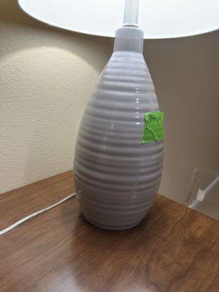 Pair ceramic vase lamps