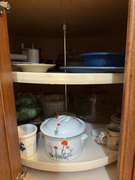 Clear glassware, pottery dishes, serving pieces, etc “G” image