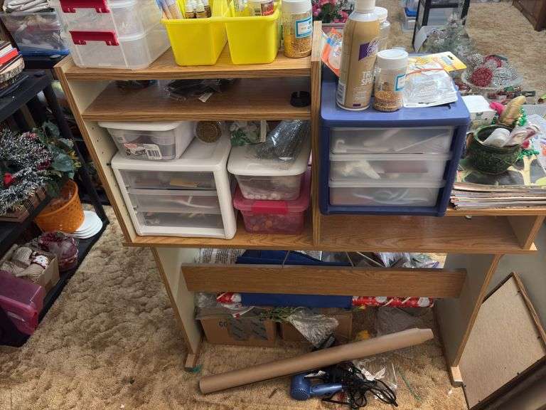 Crafting table and all supplies on and under, enough for an army of children