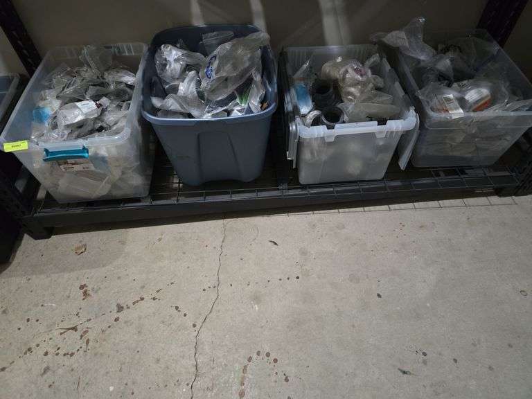4 totes of PVC  fittings image