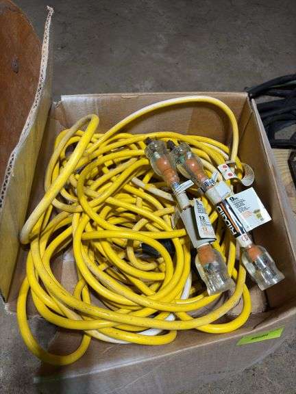 Heavy duty drop cord and 2 Ridgid job site adapters image