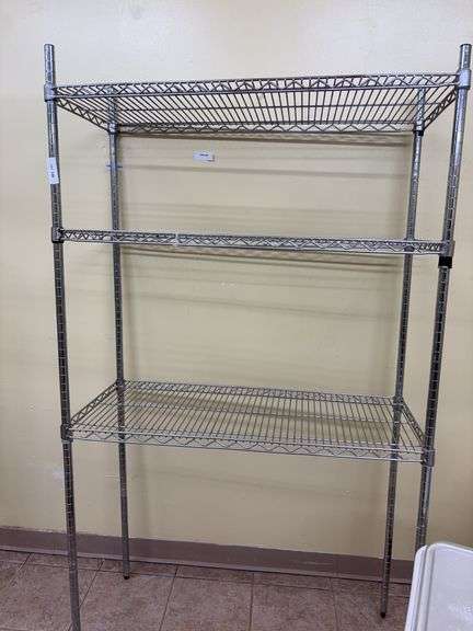 Metal storage rack only 3 shelf’s, 18” deep shelf’s x 42” long image