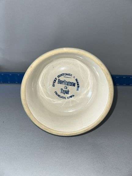 Blue and white pottery Burlingame & Tayek Froelich, IA stoneware bowl image