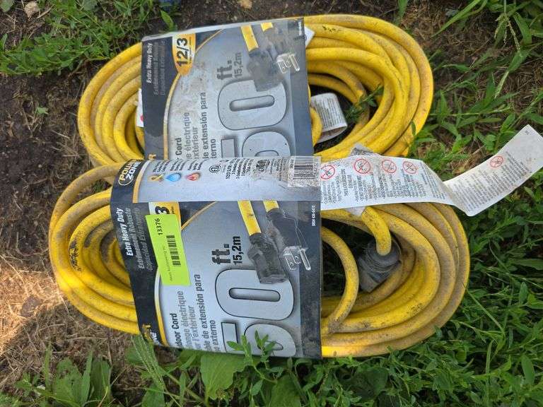 (2) 50’ outdoor cords, new image