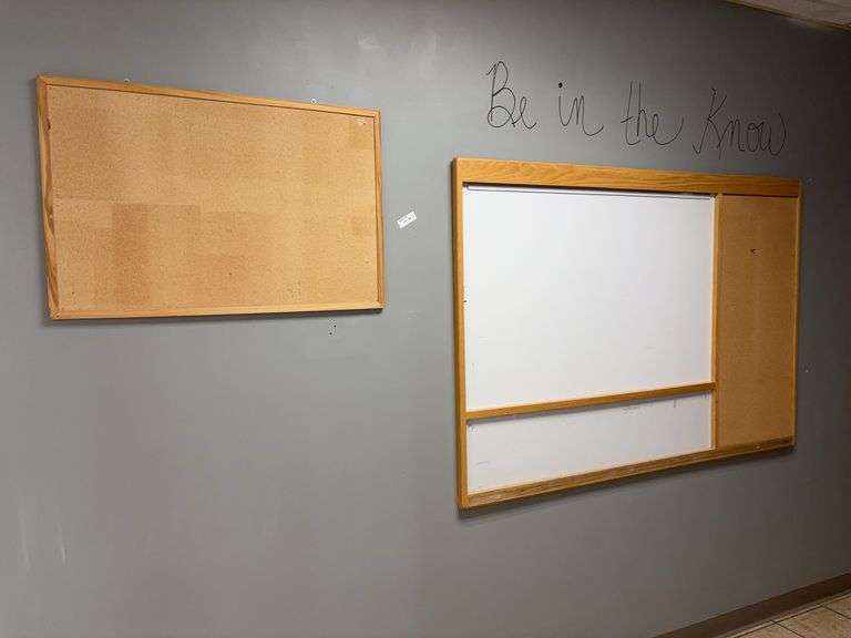 Two wall boards, one cork 36x24, other cork/white board 65x46 image