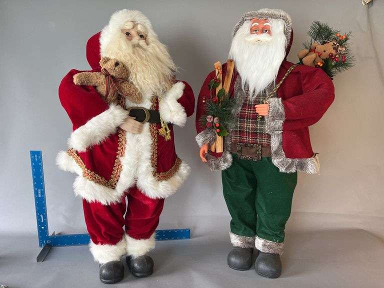 (2) 36" modern Santas image