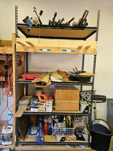 Metal Shelving Unit on Rollers, 48 x 24 x 90h, No Contents, Shelf Only-Schedule late pickup for this item please image