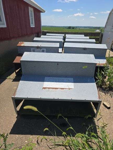 9 Pride of the Farm double sided galvanized hog feeders image
