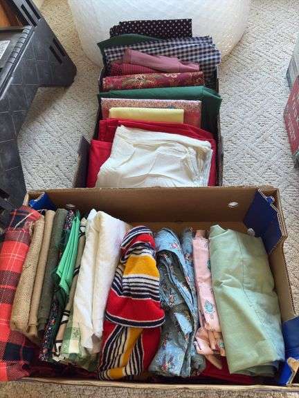 2 boxes vintage fabric image
