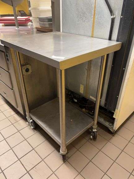 Stainless cart on rollers 30x24 image