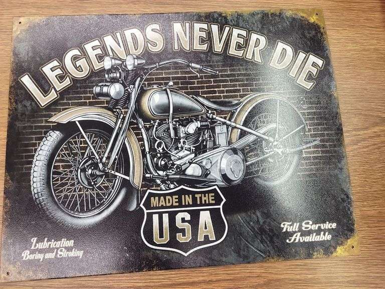 Metal bike poster 16x12 image
