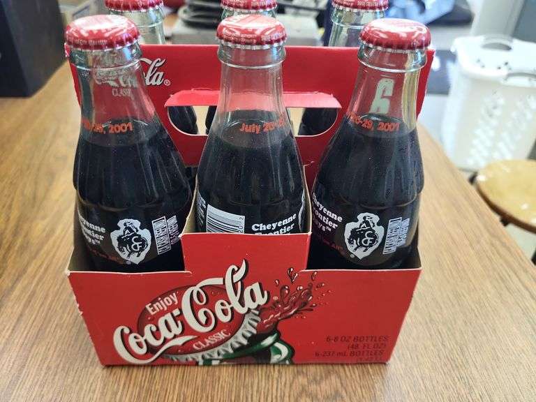 Coke 2001 glass 6 pack image