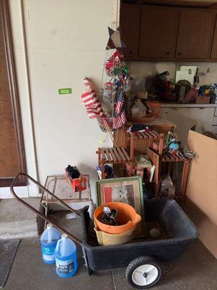 Yard cart, plant shelf, windshield washer fluid, yard decor, etc image