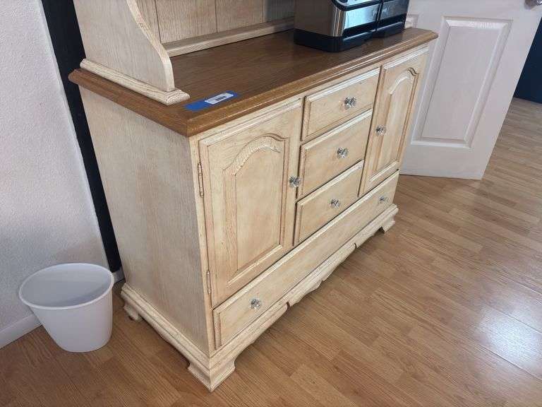 Two section rustic style China cupboard 43 x 18 x 75