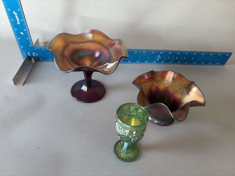 3pcs carnival glass image