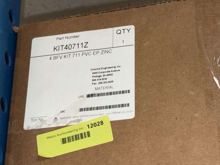 Colonial Valve butterfly valve 4” Part KIT40711Z image