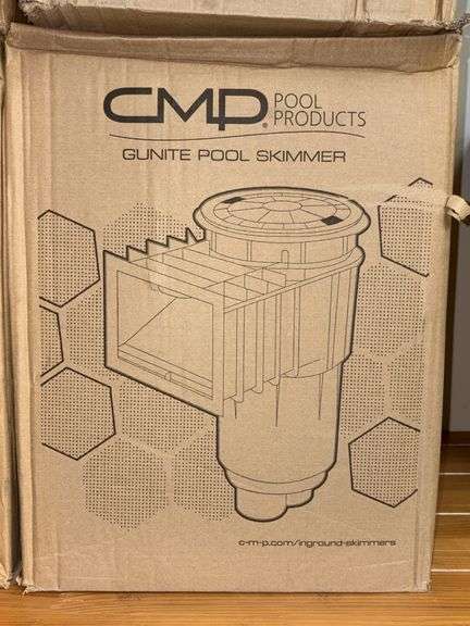 CMD gunite pool skimmer IND skimmer 2in S, w/ flo V, W/ Bond, Wht Part 25140-500-000 image
