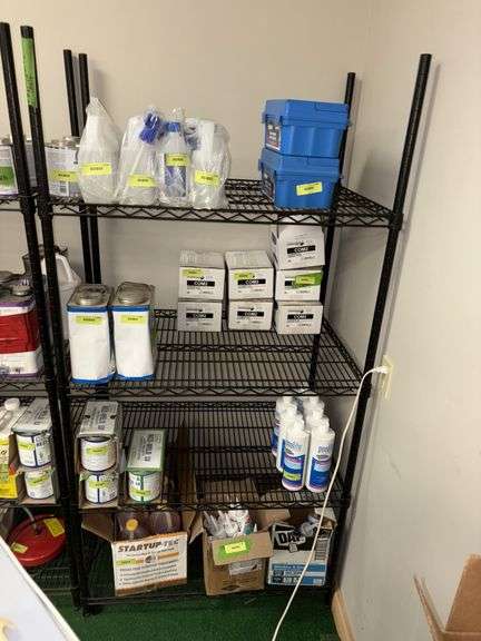 Metal shelving unit 24D x 36L x 72H NO CONTENTS
