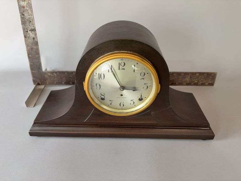 Seth Thomas key wind mantle clock 6x17x10H image