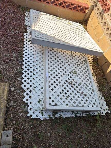 White lattice pieces image