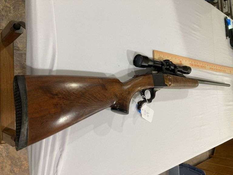 Strum Ruger & Co, model No 1, S#130-24237, cal 6mm, Leupold scope M8-4X, Writing on gun says Made in the 200th year of American Liberty image