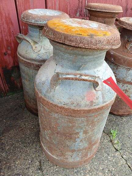 (2) 5 gallon milk cans image