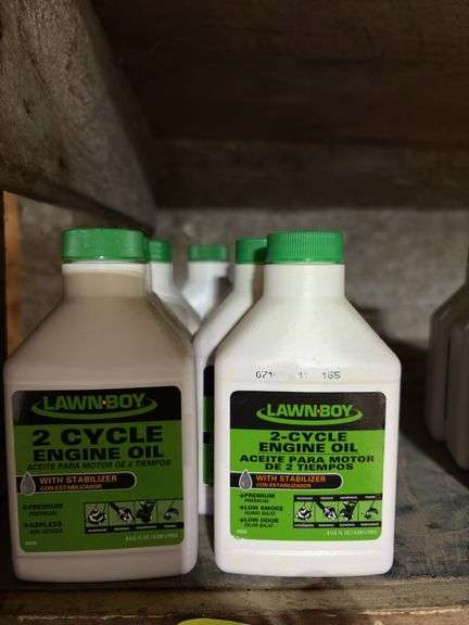 (9) 8oz bottles Lawn Boy 2 cycle engine oil w stabilizer image