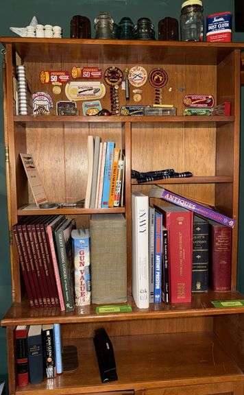 HUGE dictionary, Medical reference books, Navy coffee table books, outdoor and gun books, insulators, and more image