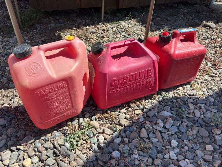 Three gas cans image