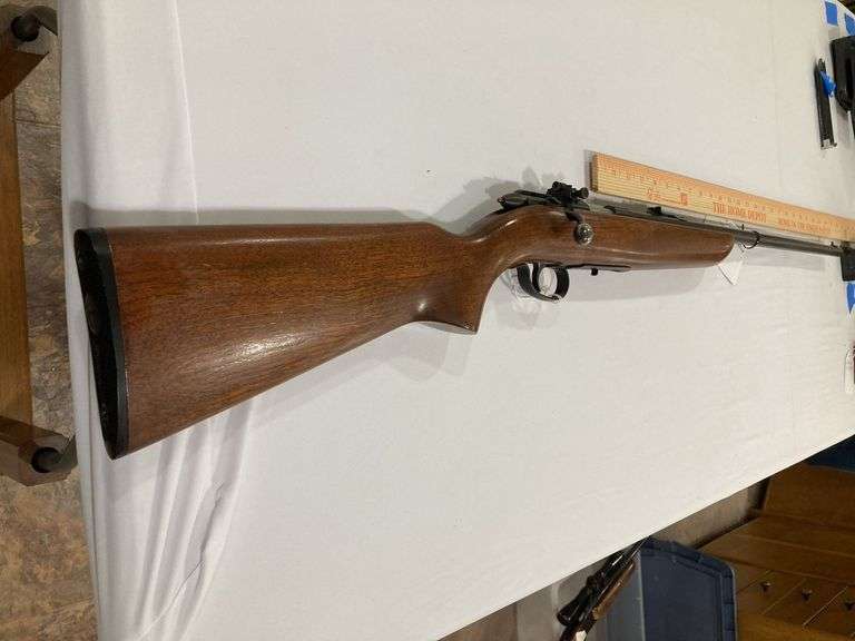 Remington Arms & Co, model 511, S# none, .22 short, long or long rifle, Redfield rear peep sight. Missing magazine. Target rifle image