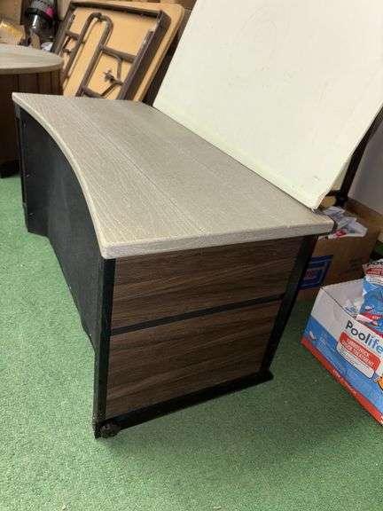 16x34 brown composite spa bench image