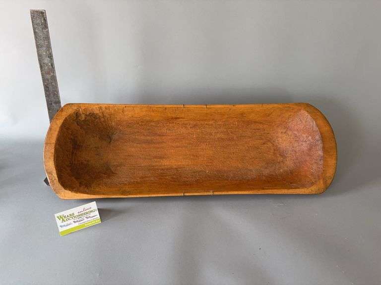 30L x 10W x 4H wooden kneading bowl image