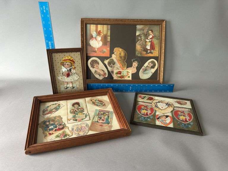 Four framed Valentine cards image