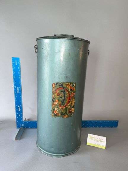 Rosemaled cream can image