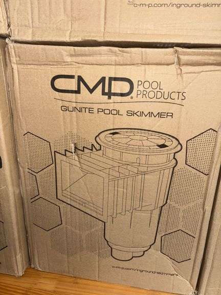 CMD gunite pool skimmer IND skimmer 2in S, w/ flo V, W/ Bond, Wht Part 25140-500-000 image