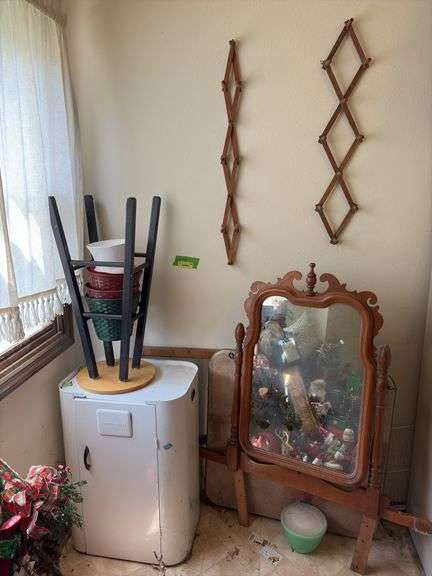 Westinghouse roaster stand, stool, card table, dresser mirror, etc image