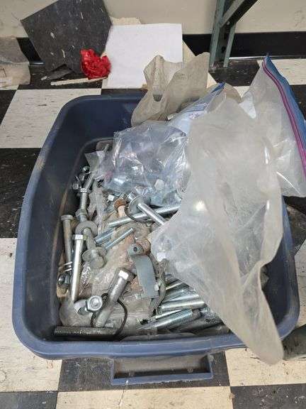 Tote of large bolts image