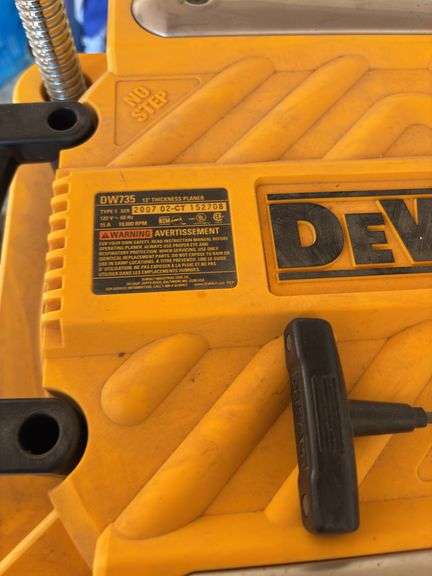 Dewalt 13” Thickness Planer on roller stand