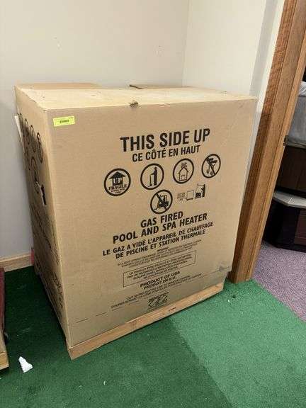 Rheem natural gas fired oil and spa heater Model P-R406A-EN-C image