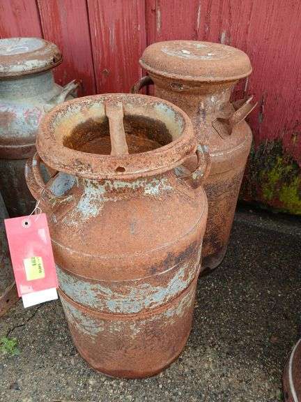 (2) 5 gallon milk cans image
