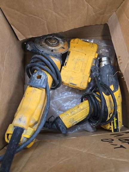 Dewalt angle grinder and heat gun image