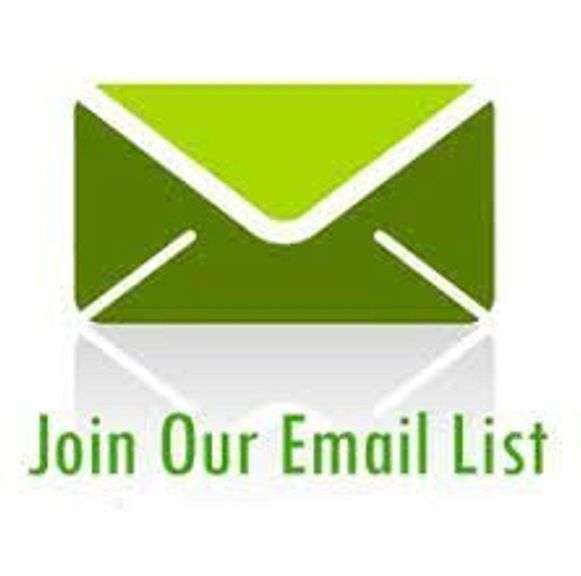 Join our email list to keep up to date! image