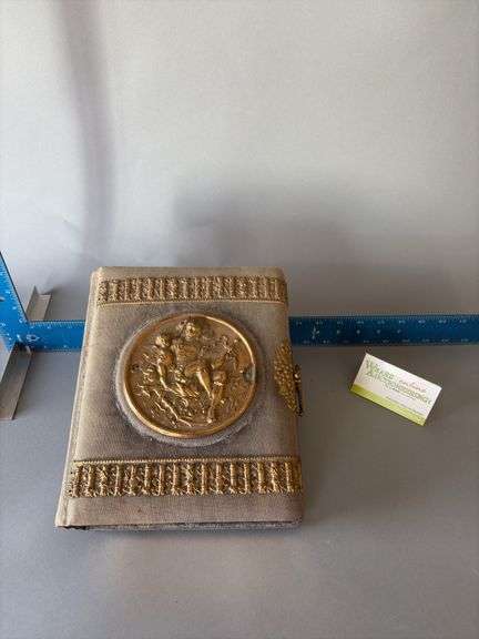 Vintage photo album with some photos Nobody smile! image