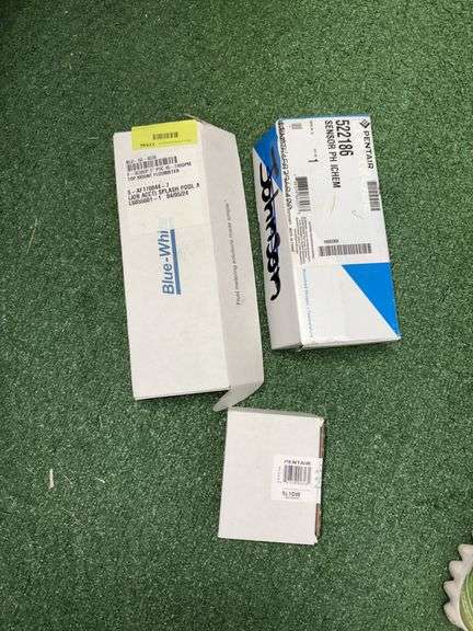 Pentair sensor PH Ichem part 522186, Pentair part SL1DW (2) and Blue-white top mount flow meter image
