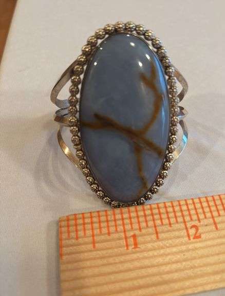Sterling Jasper bracelet marked Gauy G image