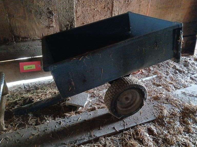 30" x 40" pull behind lawn mower dump trailer image