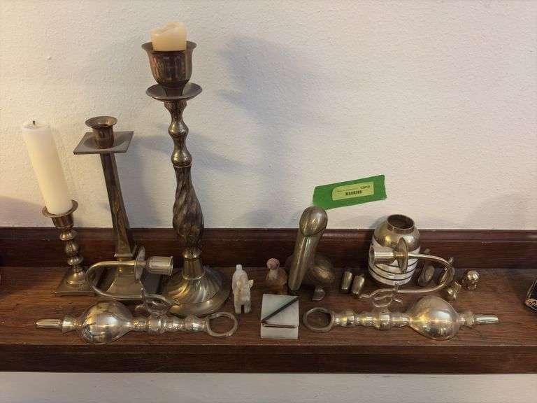 Brass and onyx items to dust image